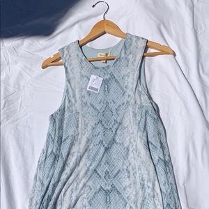 NWT Silence + Noise Blue Snake Skin Dress Size S
